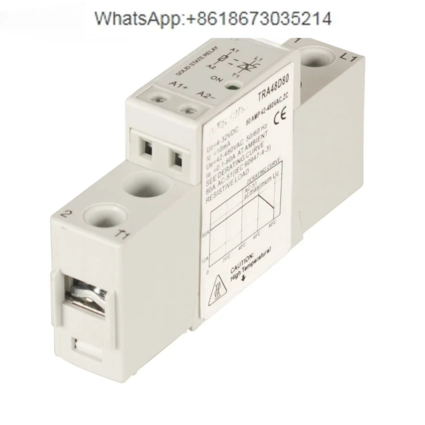 10pcsTRA48D80 Miniature SSR Solid State Relay 80A 42-480VAC Output Input 5V 12V 24V 32VDC Remote Control Relay Module & Board