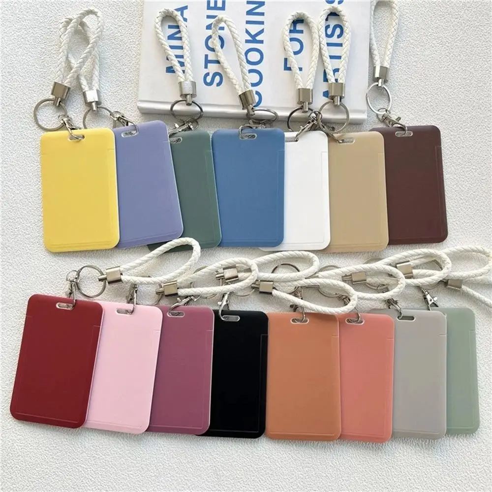 School Supplies Student Business Key Chain Work Card Keyring ID Card Holders Bus Card Cover ID Card Protective Badge Holders