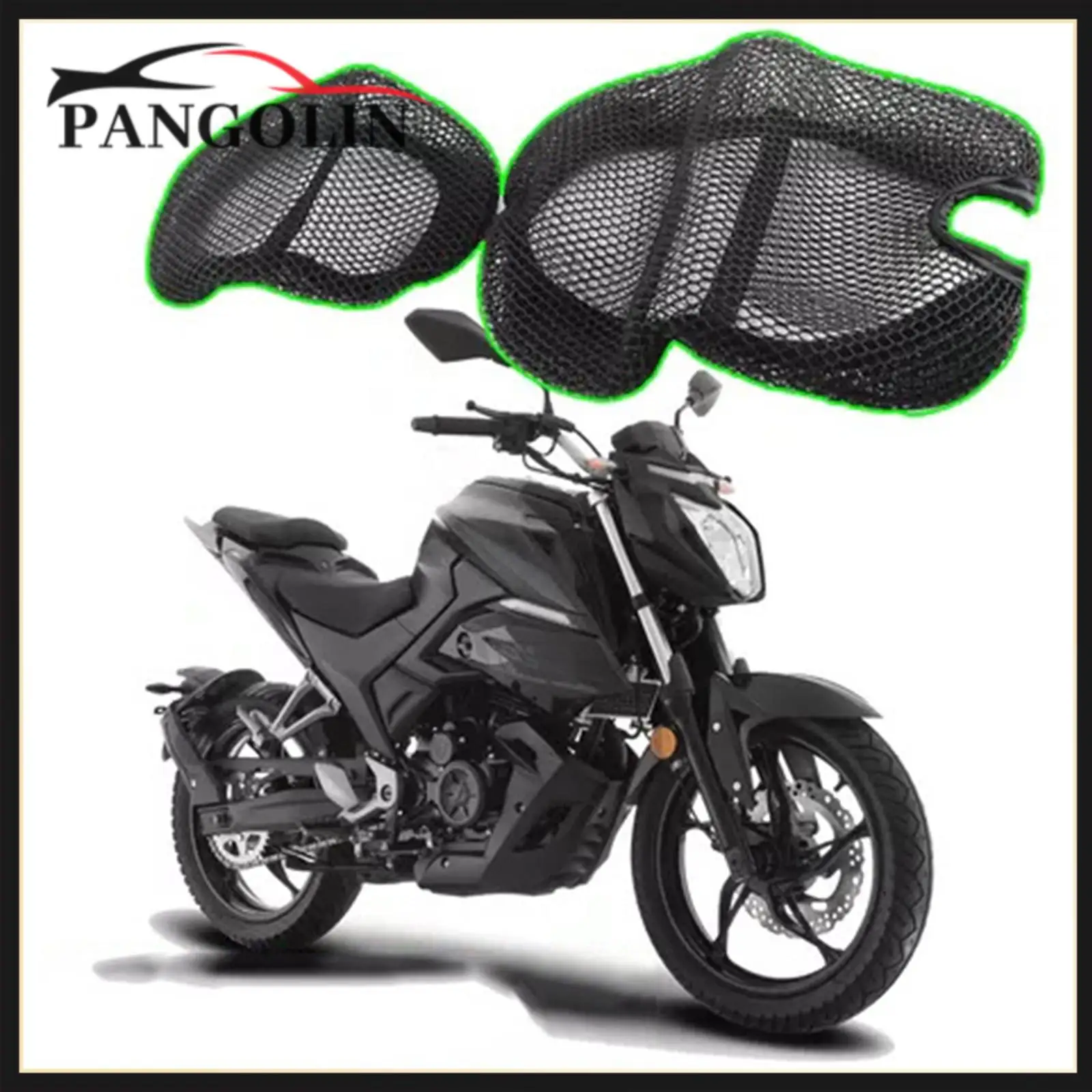 2pcs Mesh Motorcycle Seat Cover For Italika 250z Motorcycle Parts Seats Seat Part Motorcycle Seat Cushions Anti-Slip Cover Black