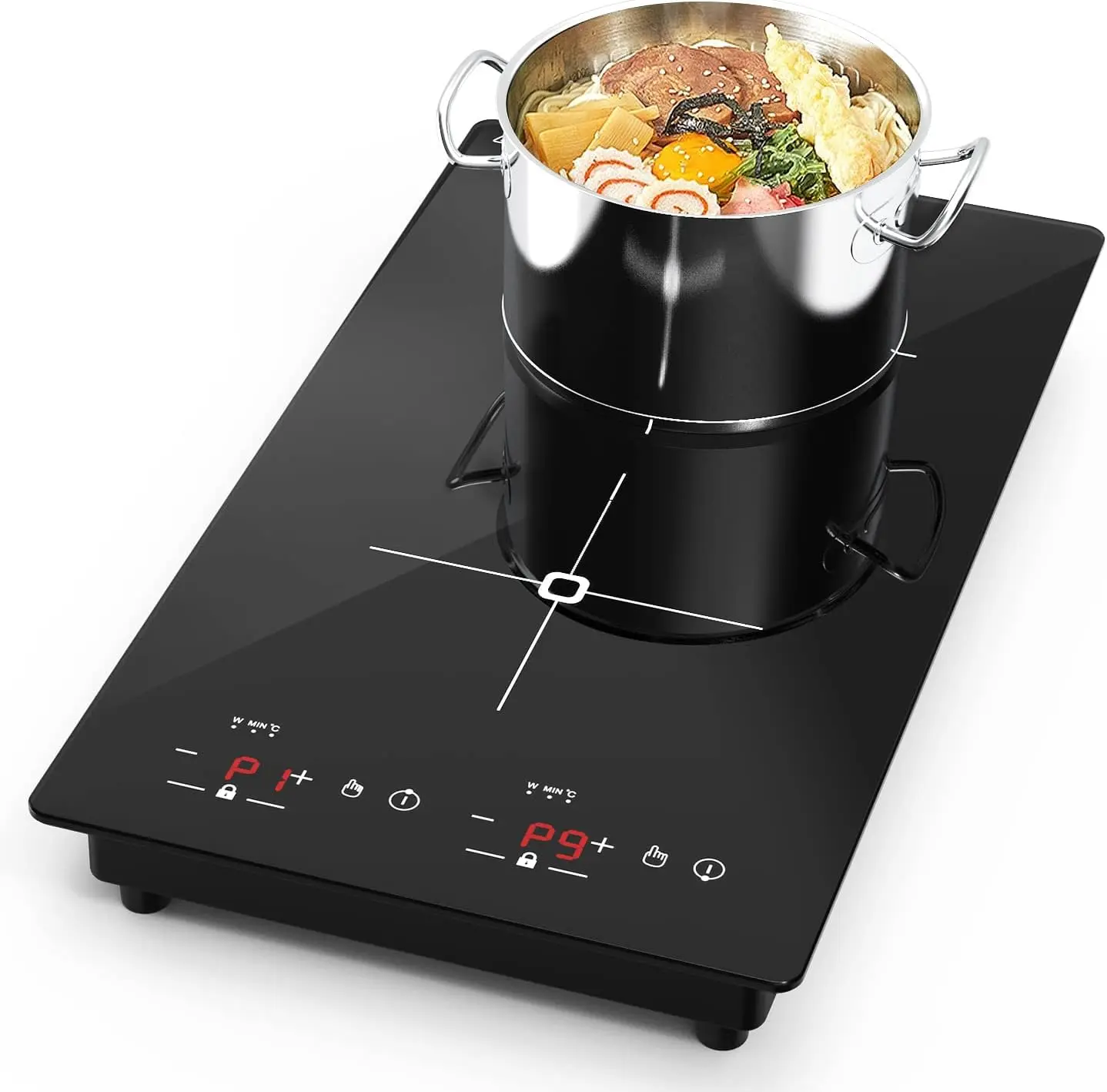 Portable Induction Cooktop with LED Touch Screen 9 Levels Settings,Electric cooktop wi