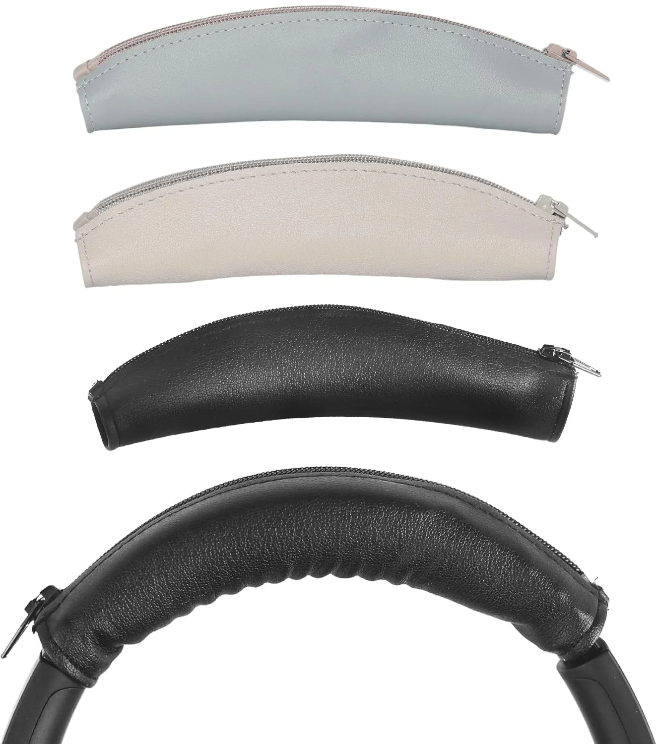 

Headband Cover for Anker Soundcore Q45 Q30 Q35 Headphones Protein Leather Zippered Headband Cover for Sony WH-1000XM4 1000XM3