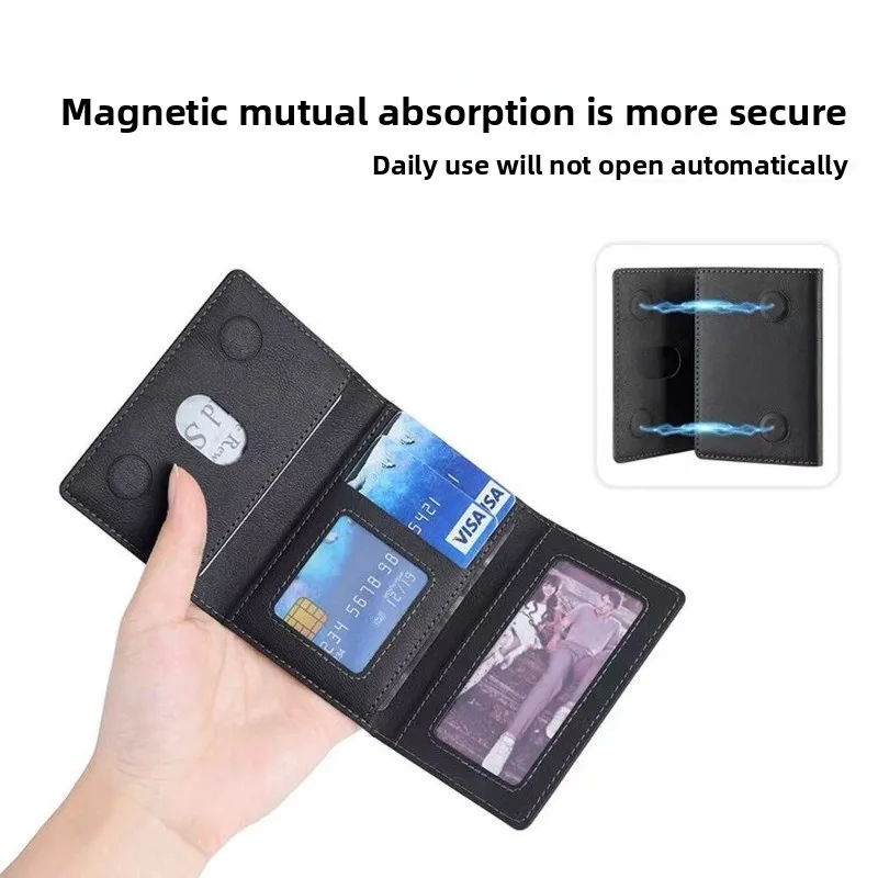 مناسبة لحامل بطاقات المحفظة الخلفية اللاصقة للهاتف المحمول، وحامل بطاقات جلدي مغناطيسي magsafe، وحامل هاتف iPhone #4