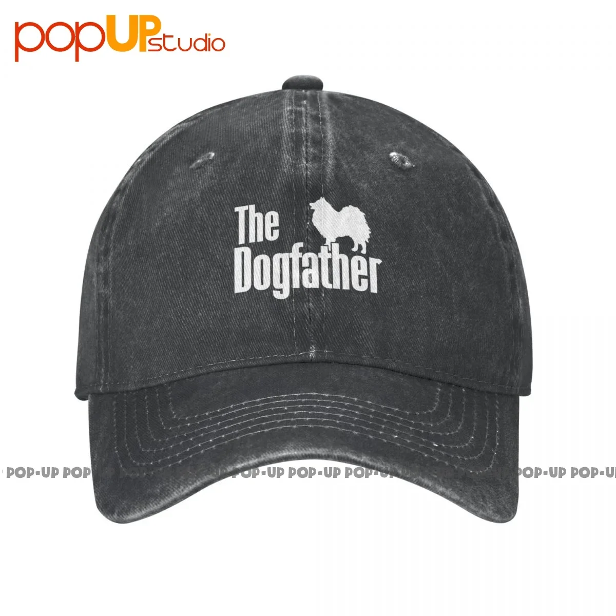 The Dogfather Japanese Spitz Washed Denim Baseball Cap Trucker Hats Trendy Hot Selling