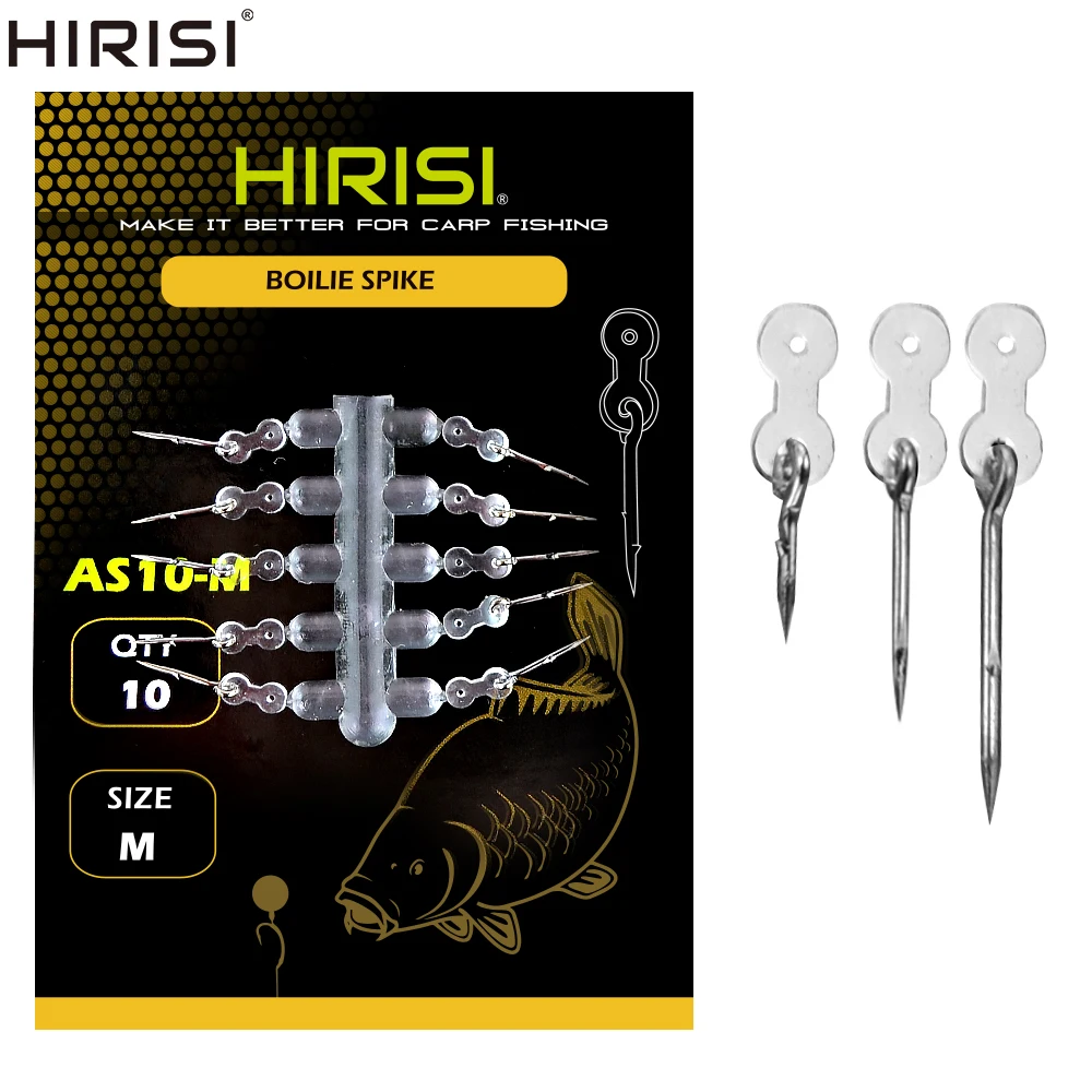 10 sztuk metalowa przynęta Spike Carp Fishing akcesoria przynęty Sting Boilies Pin z wyczyść zatrzymuje gumy kukurydzy Ronnie włosów Rig