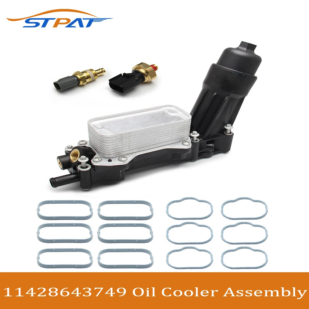 

STPAT 68105583AF 68105583AA 68105583AB Oil Cooler Filter Housing Kit for 14-18 Chrysler Dodge Jeep Ram 5184304AD