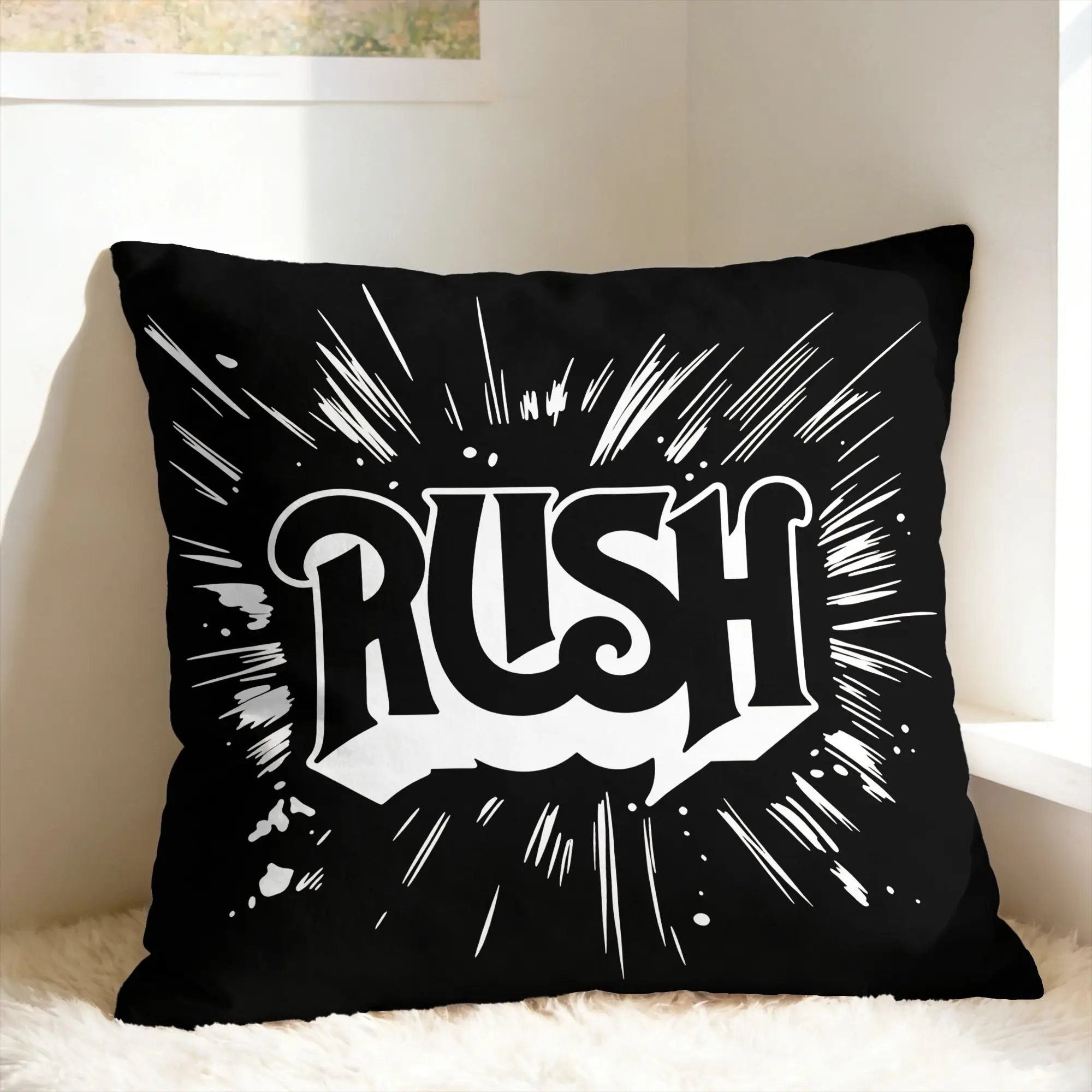 Rush Band Pillow Case  Graphic Pillow Cover Morden Cushion Cover For Living Room Bed Chair