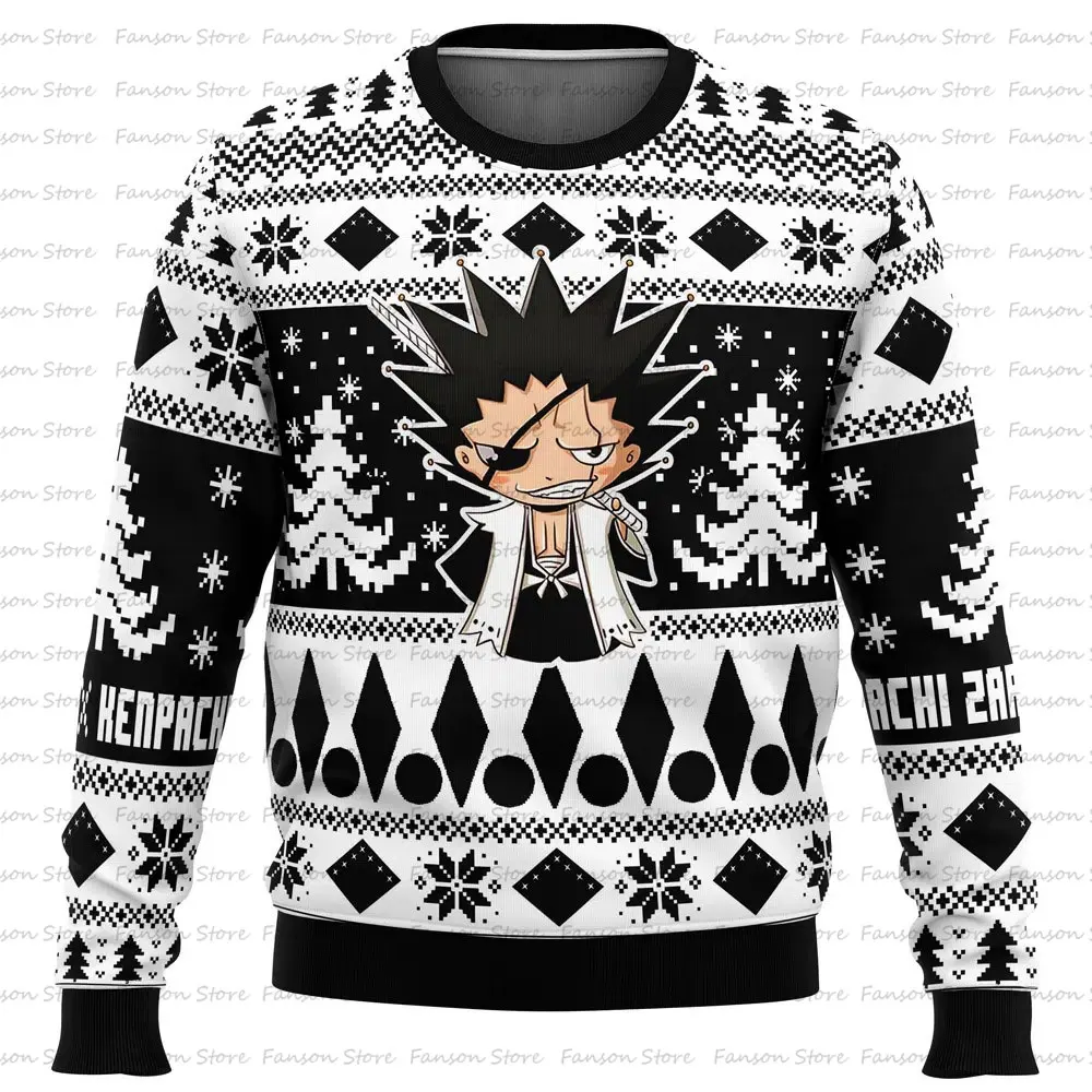 Toshiro Hitsugaya Bleach Thousand-Year Blood War Ugly Christmas Sweater 2024 New Fashion Cartoon Anime Men Women Hoodie Pullover