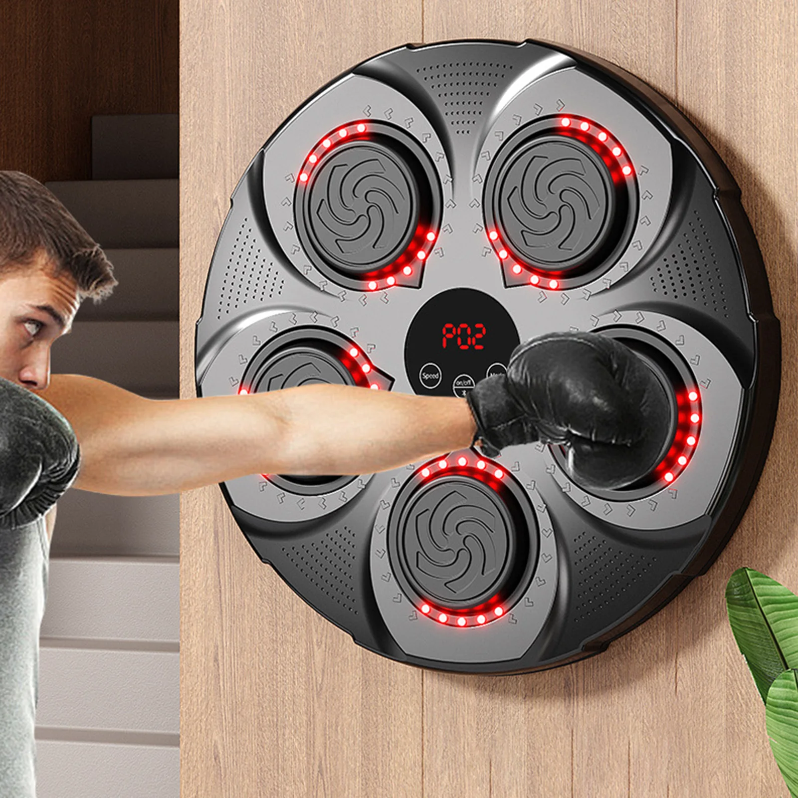 Smart Music Boxing Machine Boxing Equipment Electronic Wall Mounted Exercise Musical Target Punch Force Tester Improves Speed