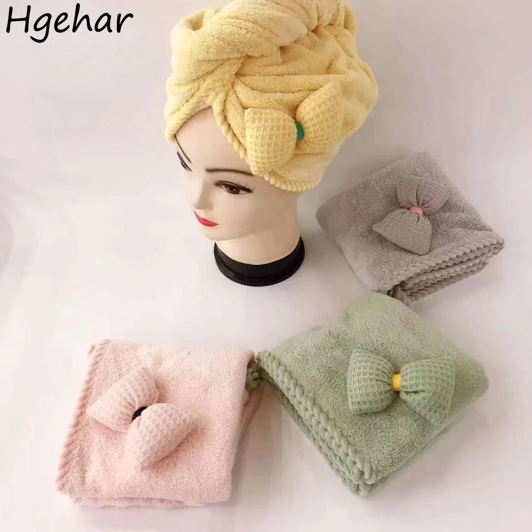 Hair Towel Bow Design Sweet Skin-friendly Quick Dry Bathroom Strong Water Absorbent Home Washable Shower Hand Wipe Washcloth Ins