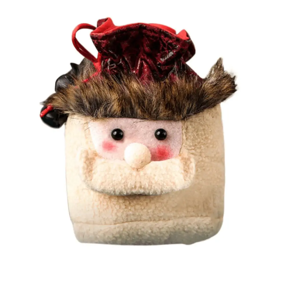 

Exquisite Kids Santa Claus Printed Party Decor Drawstring Pouch Peace Fruit Sack Handbag Candy Bag Xmas Gifts Bag