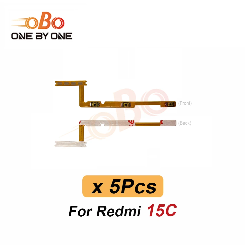 5Pcs Power Switch On Off Volume Side Button Key Flex Cable For Redmi 12C 13C 14C 15C 12 13 14 4G 15 5G Power Flex Replacement image 6