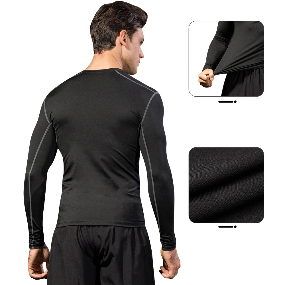 2 Pcs Set Men's Running Set Gym Jogging Thermo underwear Second skin Compression Fitness MMA rashgard Male Quick dry Track suit