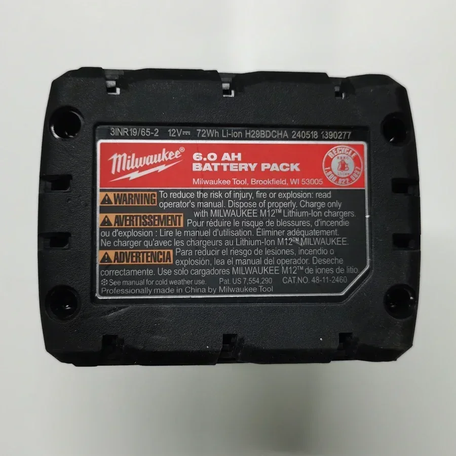 6.5Ah Battery box xc6.0 Battery case For M12 12Volt XC 6.0 Extended Capacity Battery 48-11-2460