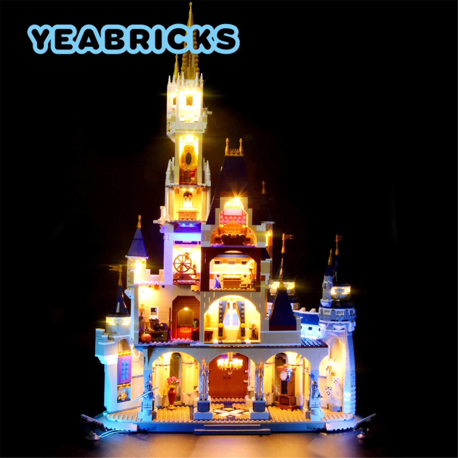 YEABRICKS-Building Blocks Set for Children, Bricks Toys, LED Light Kit, não inclui o modelo, 71040