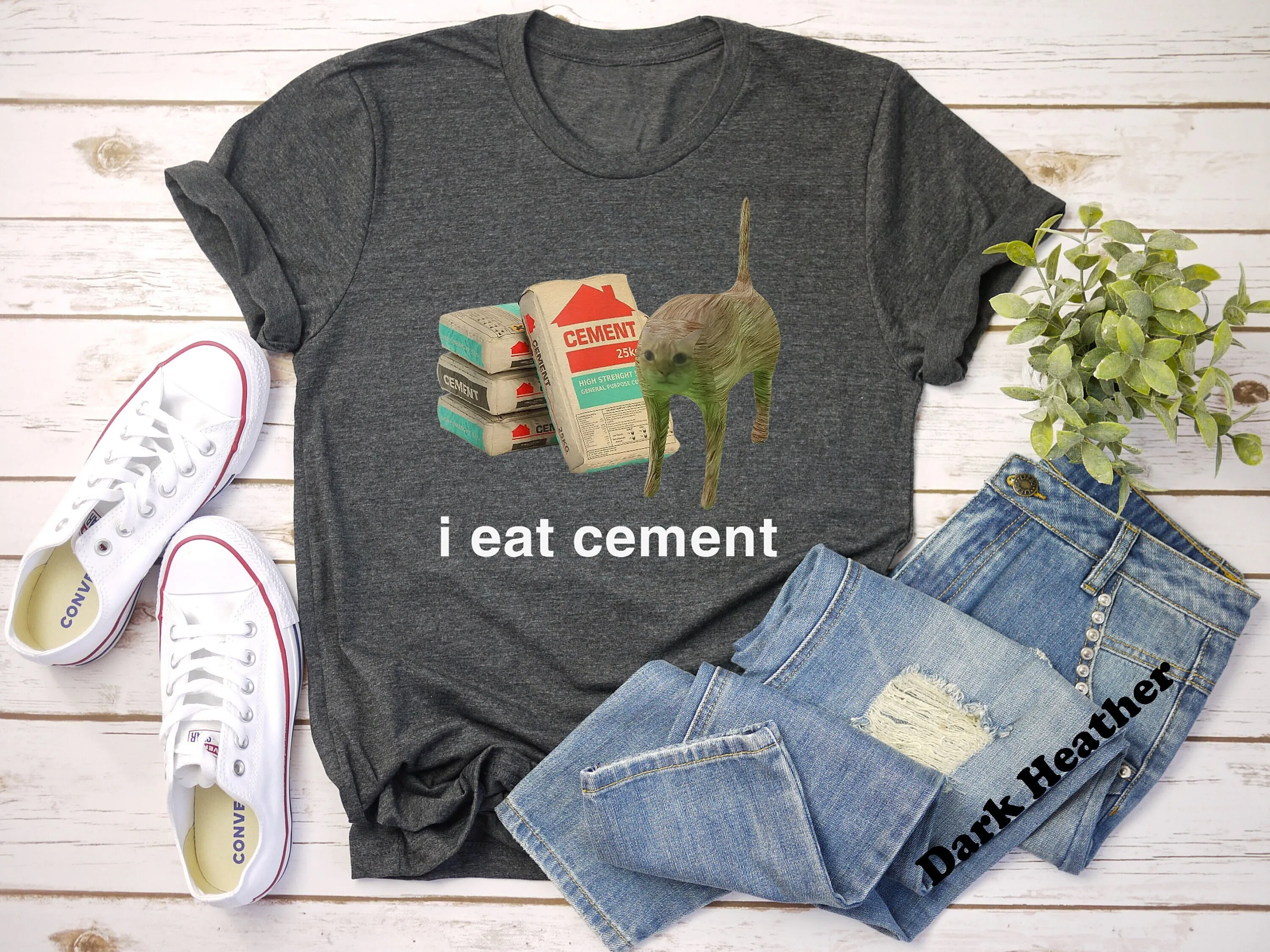 I Eat Cement T Shirt Funny Meme Oddly Specific Sarcastic Dank Joke Ironic Iconic Adult Humor Y2K