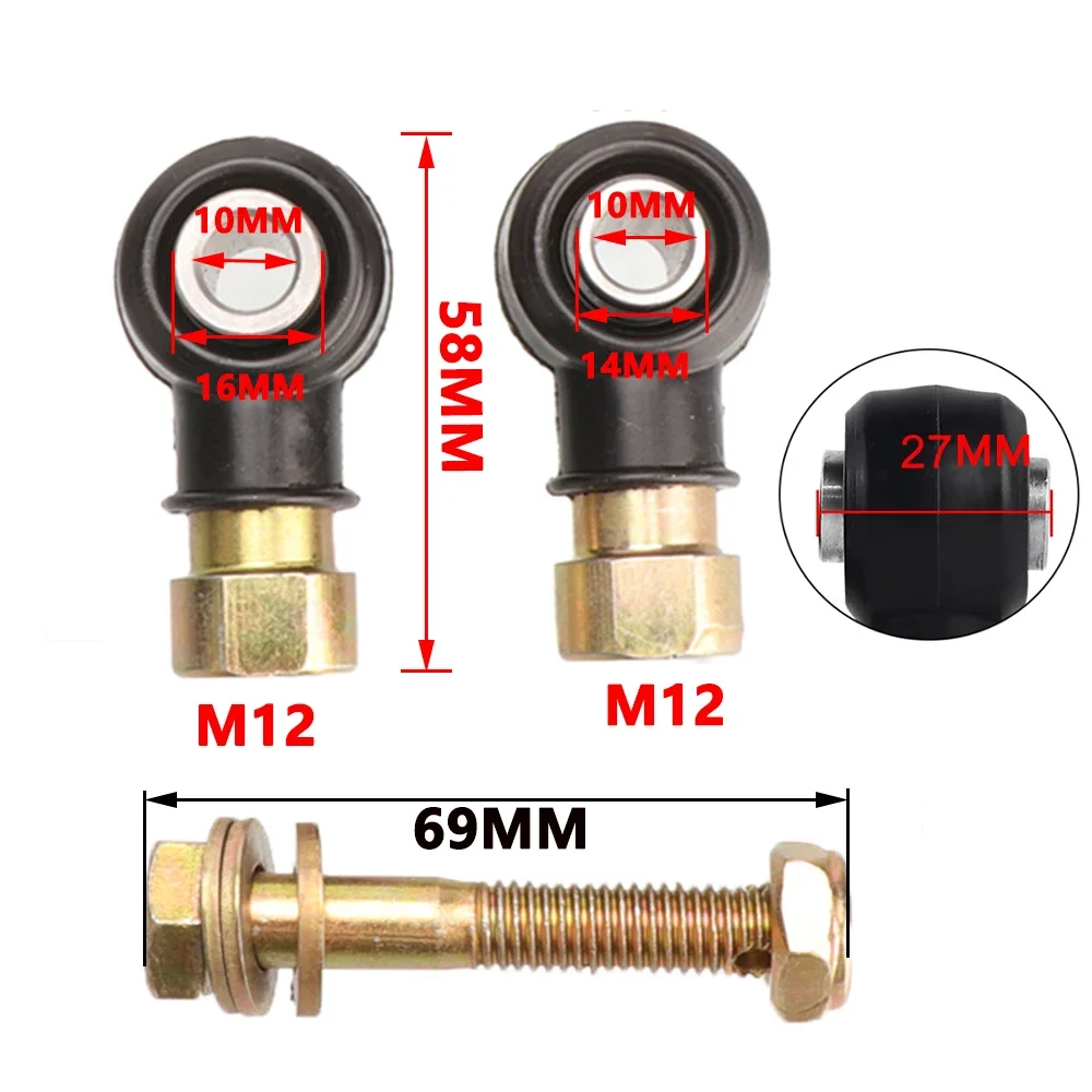 2 Sets Tie Rod End Kit Ball Joint Fit for Polaris Sportsman 500 700 800 HO EFI 4x4 6X6 Trail Boss 325 330 ATV Karting Quad Bike