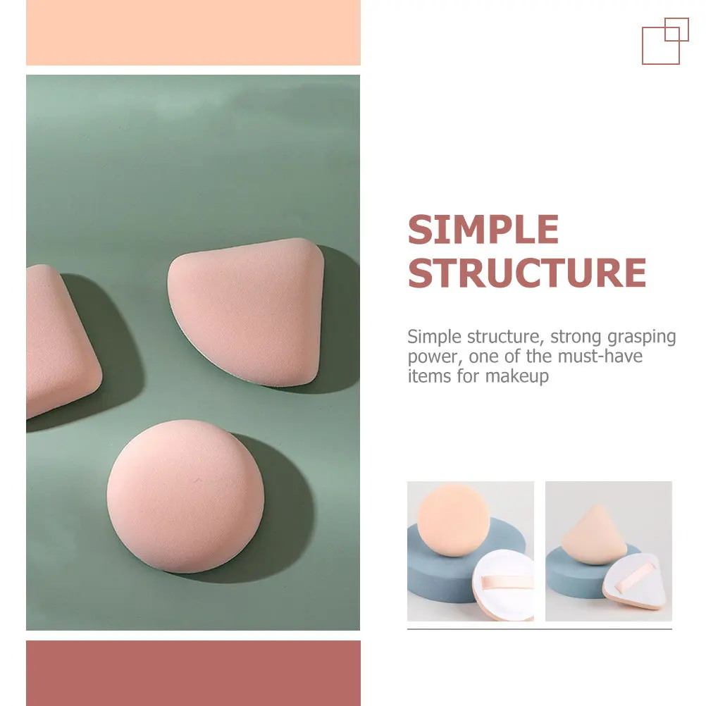 6pcs Powder Puff Makeup Tools High Grade Pva Material Durable Soft Compact For Travel Home Beauty Accessories