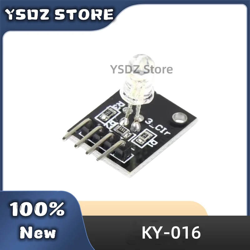 50~100PCS/LOT KY-016 DIP 3-color LED module for Arduin three-color RGB module in stock Fast Shipping