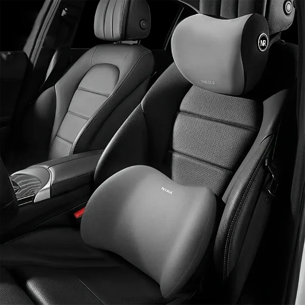 Auto-Nackenkissen-Schutz aus Memory-Schaum, weiches Lendenkissen, Nackenstütze, Rückenlehnen-Lendenwirbelstütze