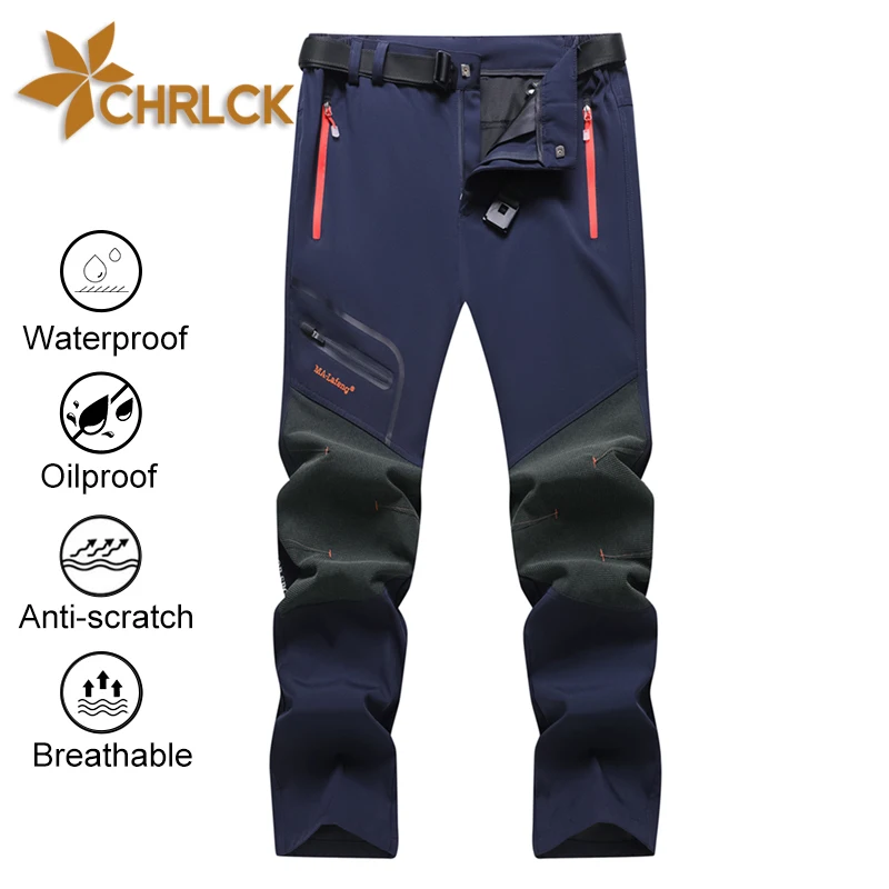 CHRLCK Men's Waterproof Hiking Pants Spring Autumn Quick Drying Trousers Men Breathable Fishing Camping Trekking Huntting Pants