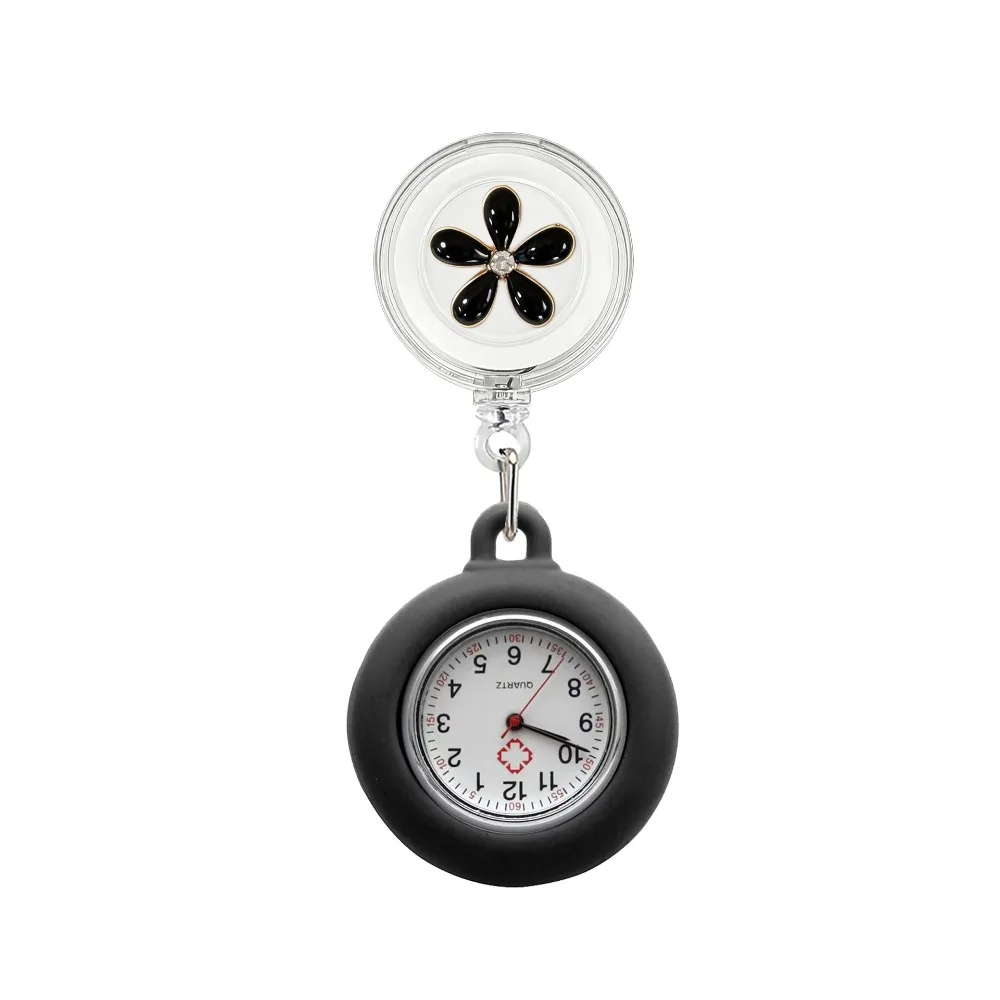 Retractable Badge Reel Retractable Nurse Watch Anti-Lost Decorative Pendant Fob Watch Practical Nurse Watch Hospital