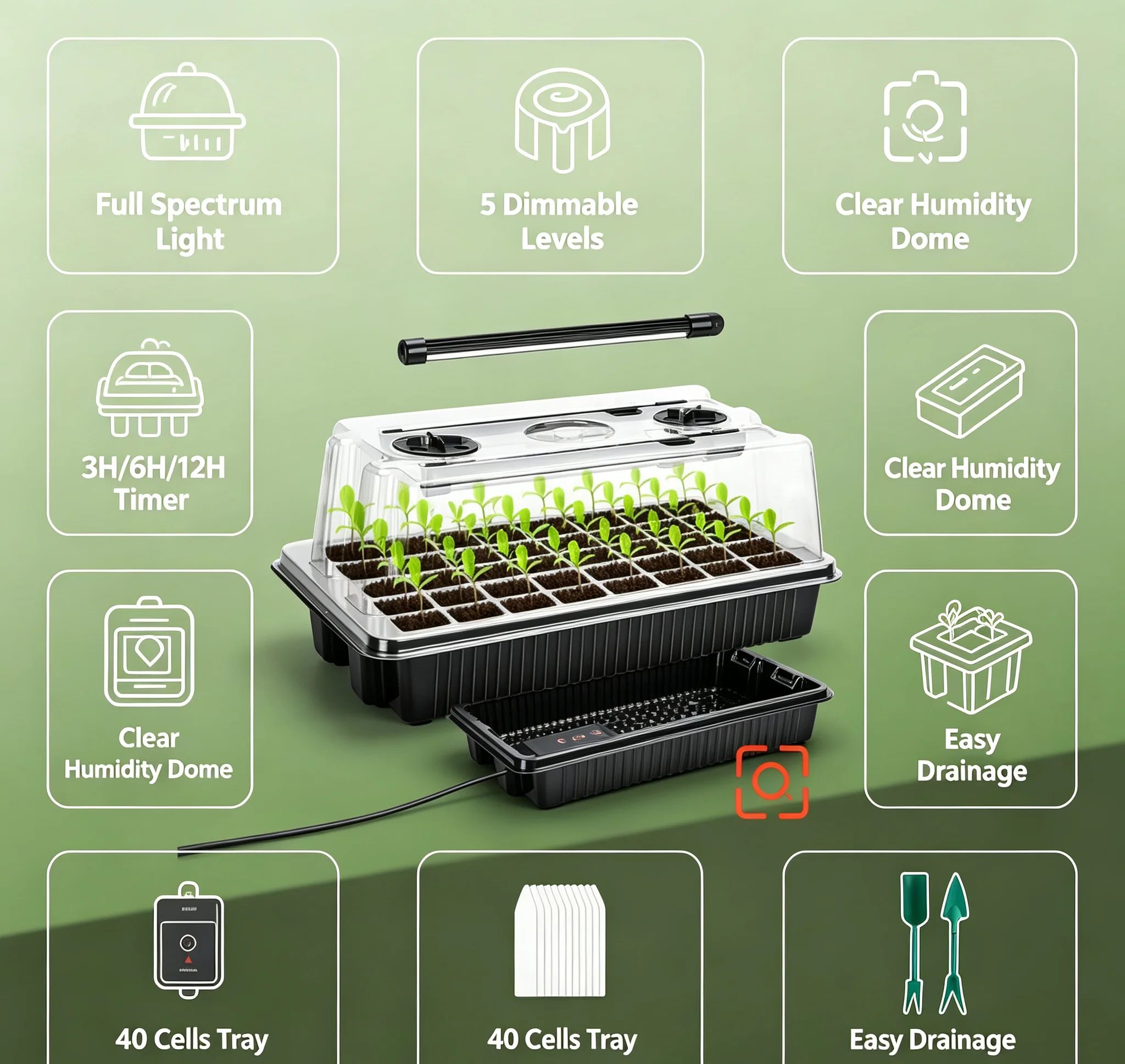 HTMCK 1 Set, Bandejas de Germi - Smart Garden Domes reseña y precio