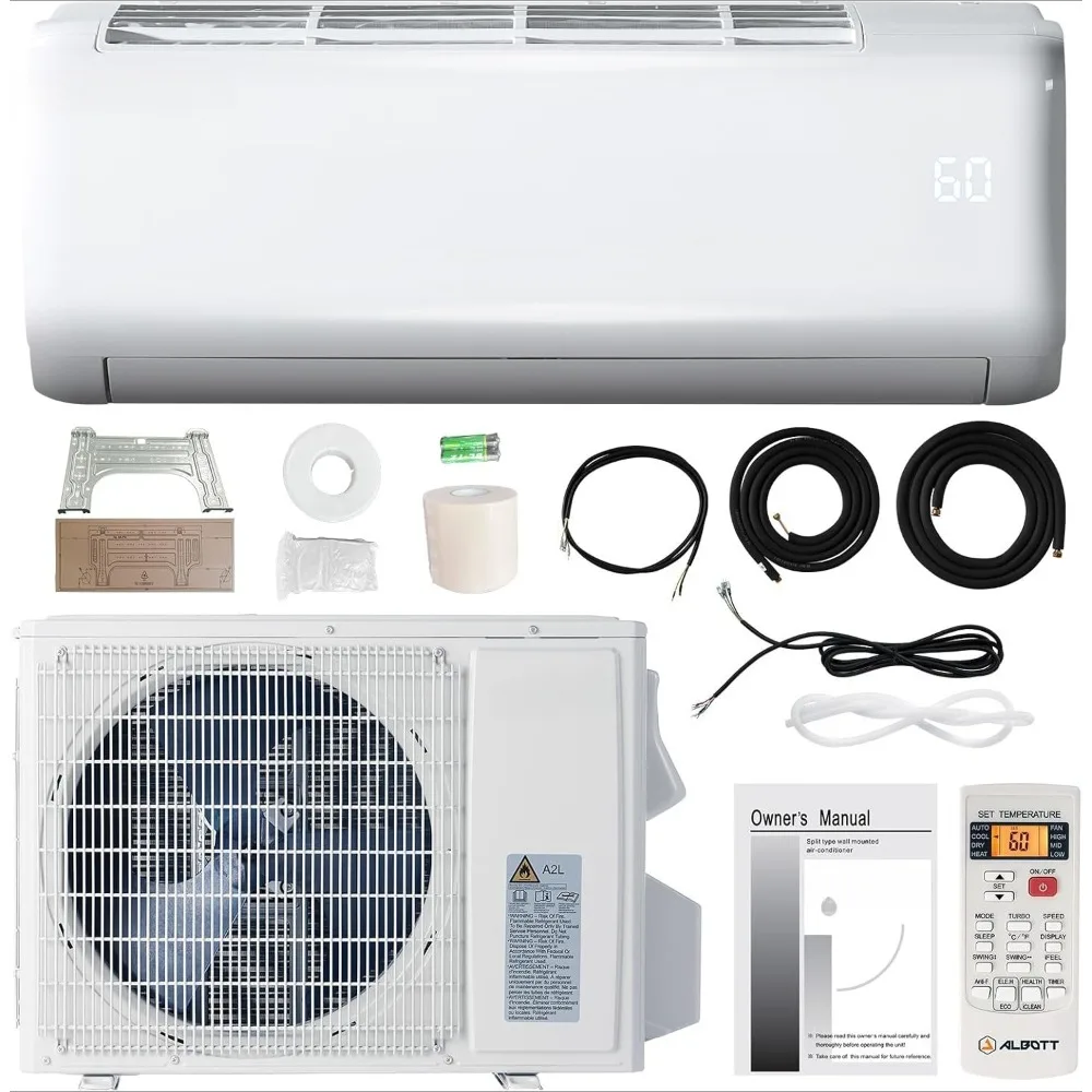

Mini Split Air Conditioner Heat Pump, 12000 BTU Inverter AC, Cools up to 750 Sq. Ft, Energy-Efficient Customized
