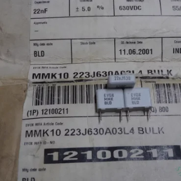 

2025 hot sale 30PCS/50pcs EVOX MMK10 series 0.022uf/630v (22nf 223) 10MM new film capacitor audio capacitor free shipping