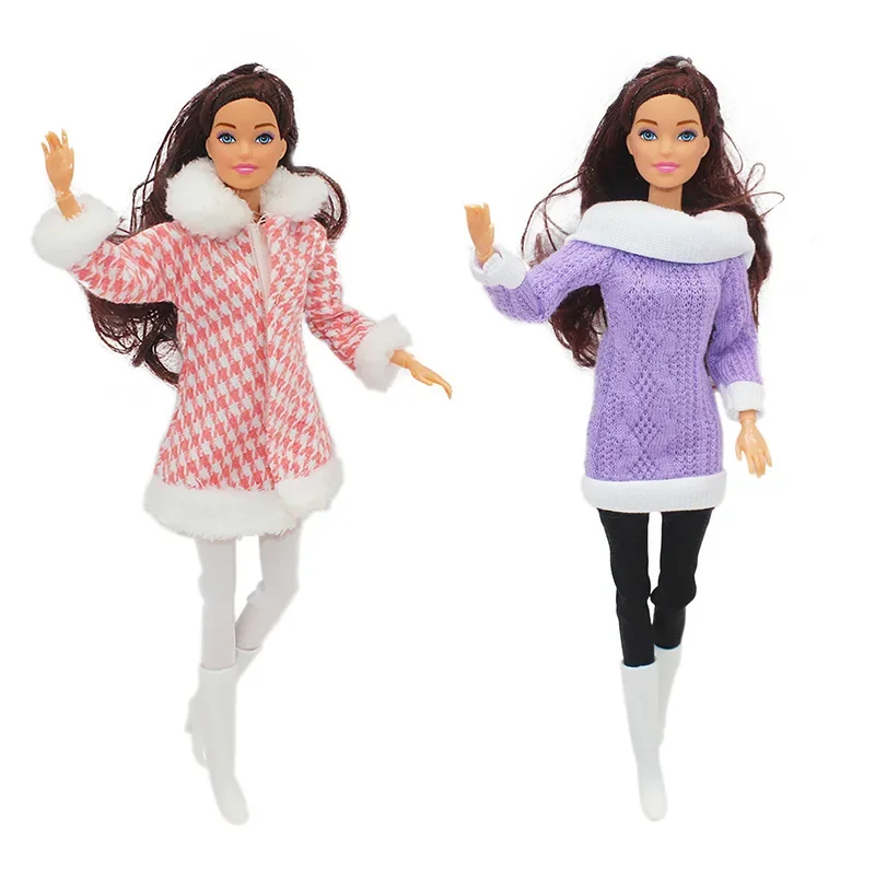 Set di bambole da 30 cm 1/6 Bjd 11 articolazioni mobili bambola con vestiti invernali vestito ragazze gioca a casa fai da te vestire giocattoli