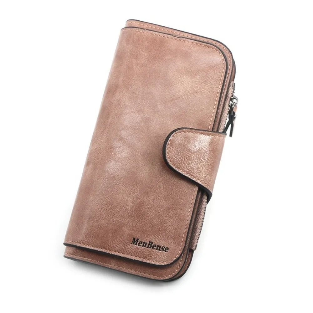 Large Capacity Women Long Wallet Korean Style Multifunctional PU Leather Wallet Multi Card Solt Solid Color Clutch Bag Men