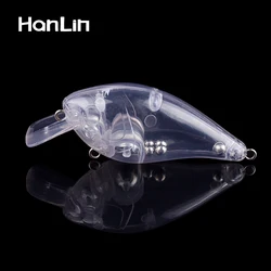 Hanlin 10/20pcs 7.5CM 10.8G Unpainted Square Bill Blanks Crankbait Floating Fishing Lures Wobbler Baits Hard Plastic Bass Tackle