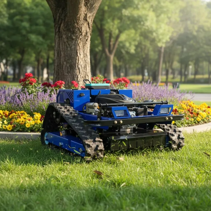 Free Shipping 100% Remote Control Reel Mower, Garden Crawler Mower, Petrol/Diesel Mower