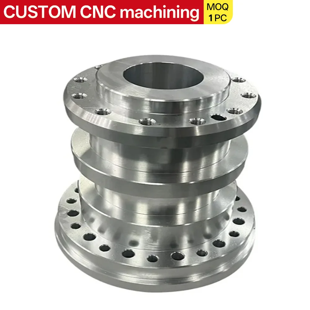 Custom-Made High-Strength Alloy Steel Mechanical Drive Flange Couplings and CNC Milling and Turning Machine Custom Parts