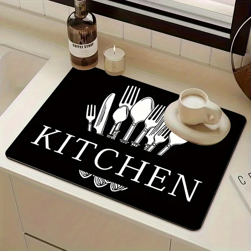 Heat-Resistant Silica Gel Kitchen Placemats with  & Non-Slip Rubber Backing  Countertop Protector for Dining Tabl
