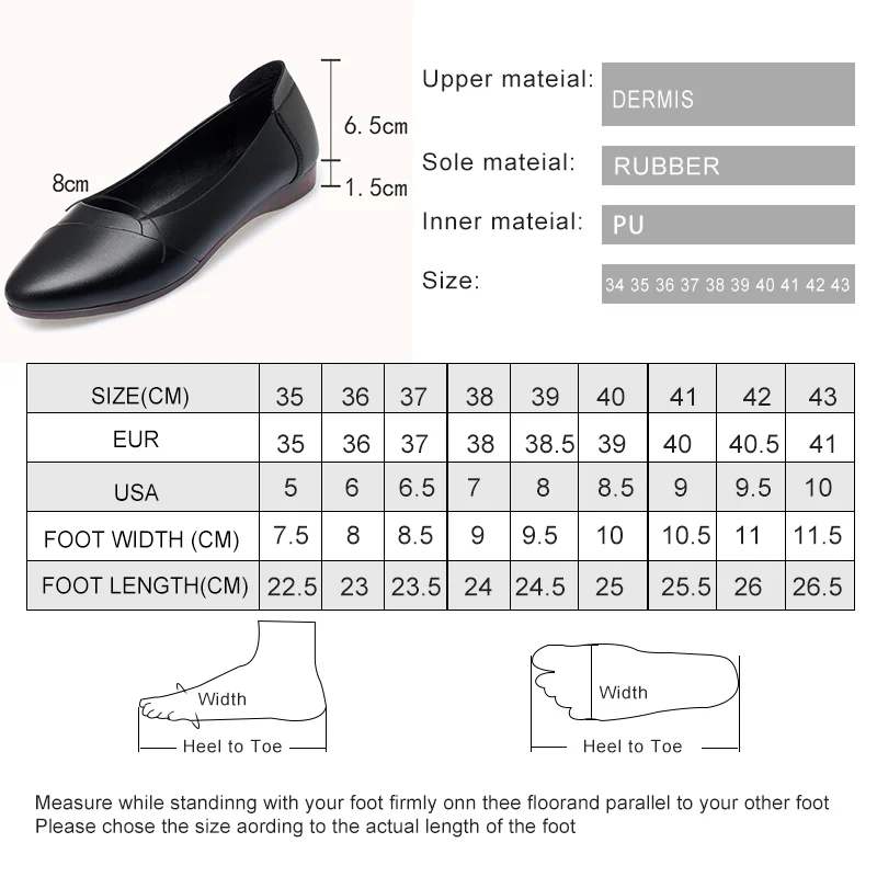 AIYUQI Women\'s Flat Shoes 2024 Spring New Genuine Leather Casual Shoes Women Large Size Non-Slip Mom Shoes