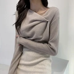 Autunno inverno Top femminile sottile poliestere recensioni coreane vestiti molti vendita a buon mercato Harajuku moda Goth t-shirt manica lunga da donna