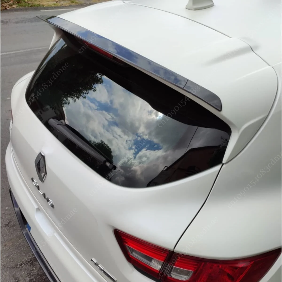 Max Style Gloss Black Rear Spoiler Cap For Renault Clio Mk4 RS 2013-2018 ABS Car Trunk Top Lids Roof Wings Stickers Body Kits