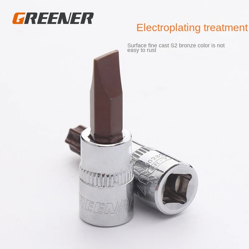 PH1/2/3 PZ1/2/3 1/4'' Square Drive Hex Socket Bits Allen Screwdriver Bit Auto Repair Hand Tools