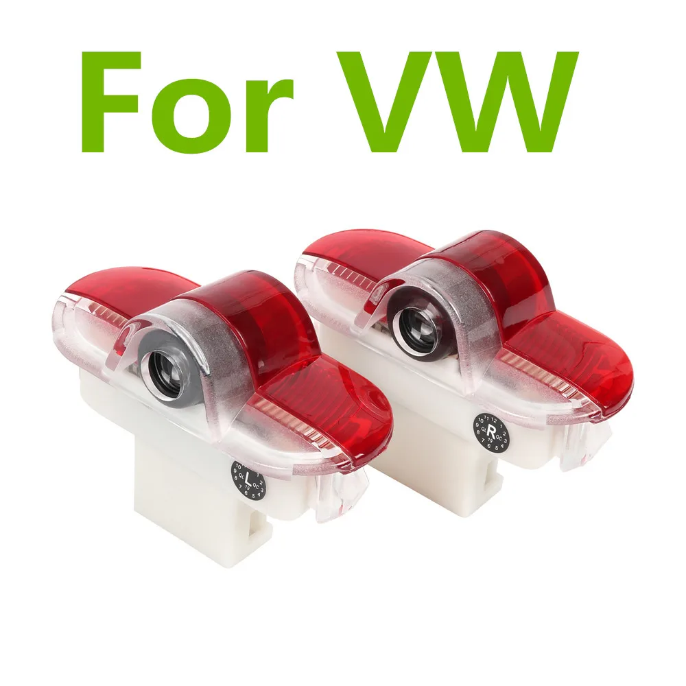 2X NEW LED Car Door Welcome Ghost Shadow Warning Light Accessories For VW Golf 3 4 Mk3 Mk4 Jetta Touran Caddy Polo Sharan Beetle