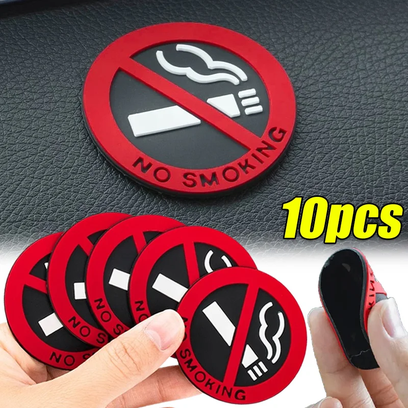 Universal Car Interior No Smoking Stickers Warning Logo Taxi Car Prevent Smoking Sign Sticker Home Wall No Smoking Sign Decal