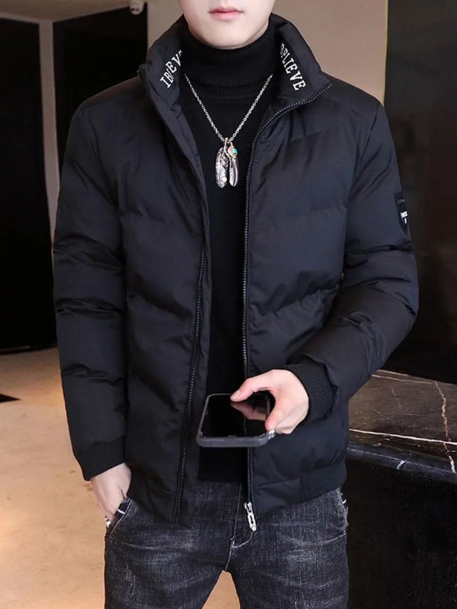 

Мужская зимняя куртка из хлопка с пуховым наполнителем, приталенная, модная, в корейском стиле, повседневная, износостойкая, удлиненная.