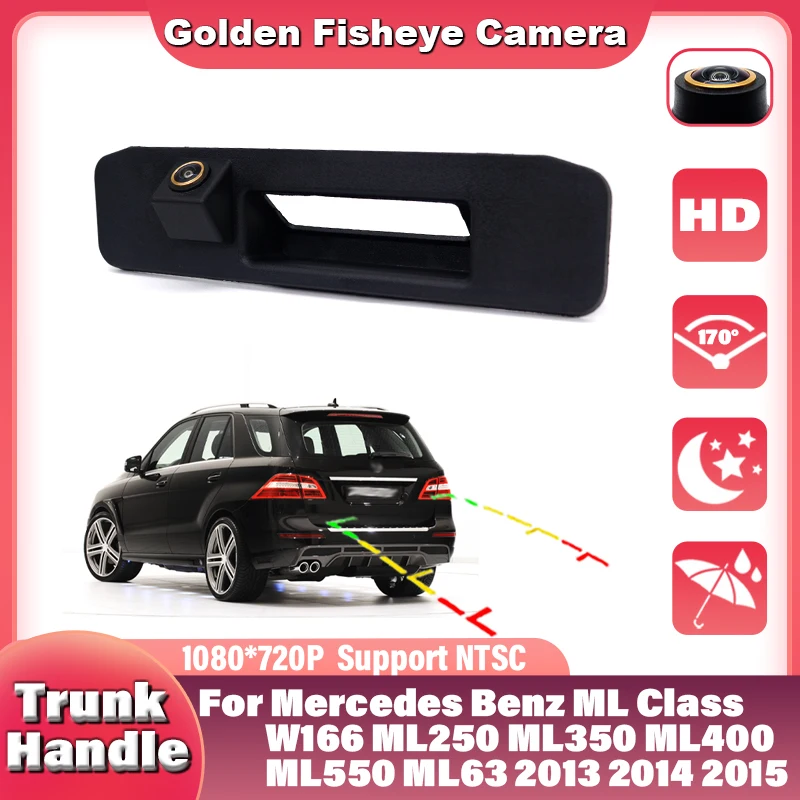 170°CCD HD Car Trunk Handle Rear View Camera For Mercedes Benz ML Class W166 ML250 ML350 ML400 ML550 ML63 2013~2015 Night Vision