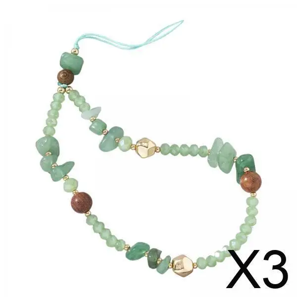 

Цепочка для мобильного телефона, зеленые бусины, браслет на запястье, ремешок, подвеска для украшения аксессуаров для сотовых телефонов