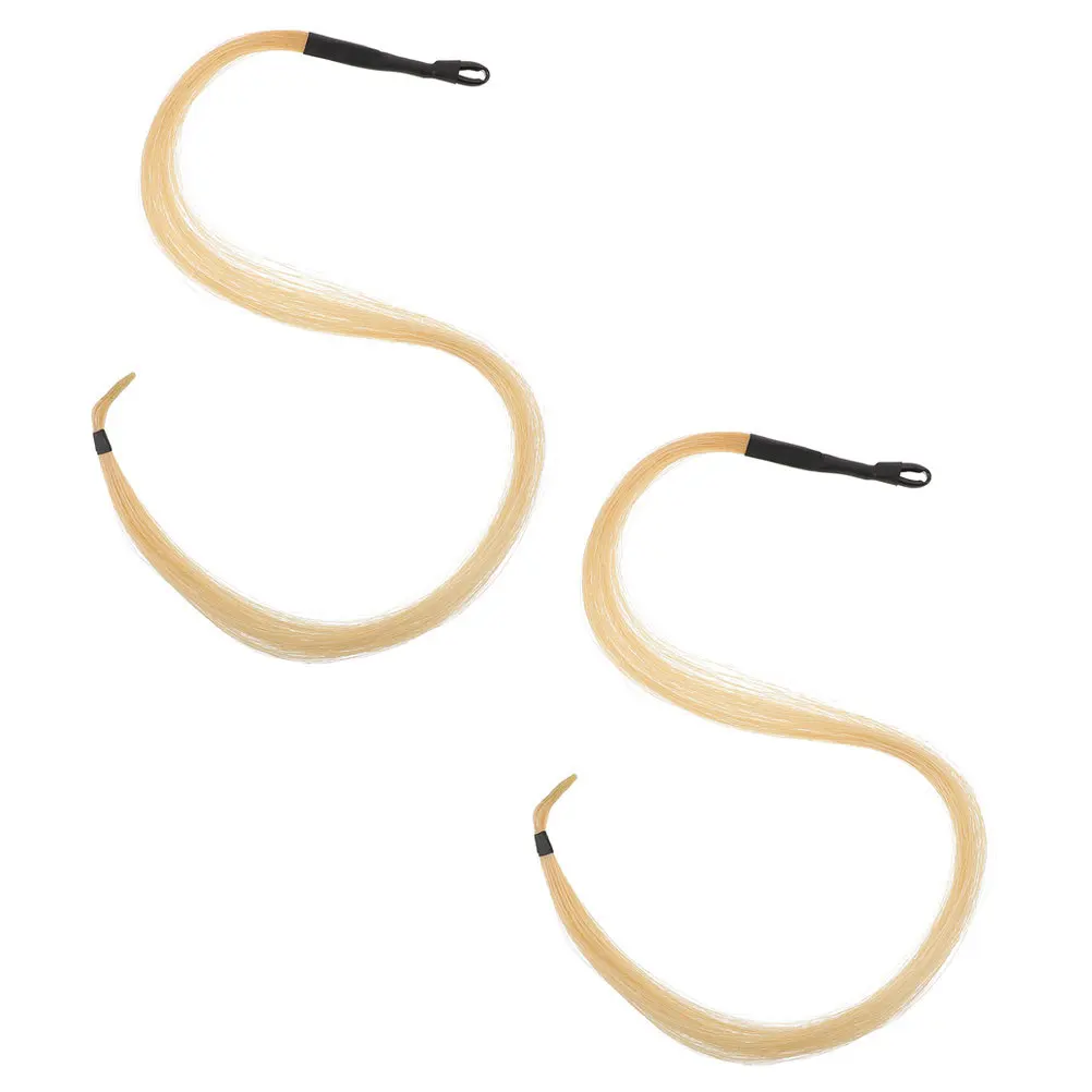 

2Sets Erhu Hair Natural White Sturdy Replacement Erhu Bowstring Parts for Music Instrument Violin Accessories
