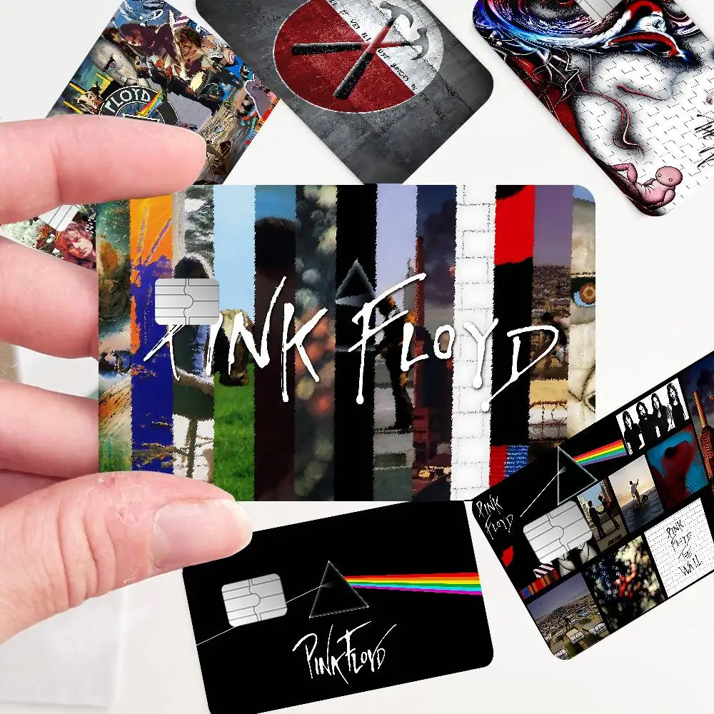 Rock Band P-Pink F-Floyd Game Anime Sticker Film Skin Cover Case für kleine und große Debit- und Kreditkarten ohne Chip auf der Vorderseite
