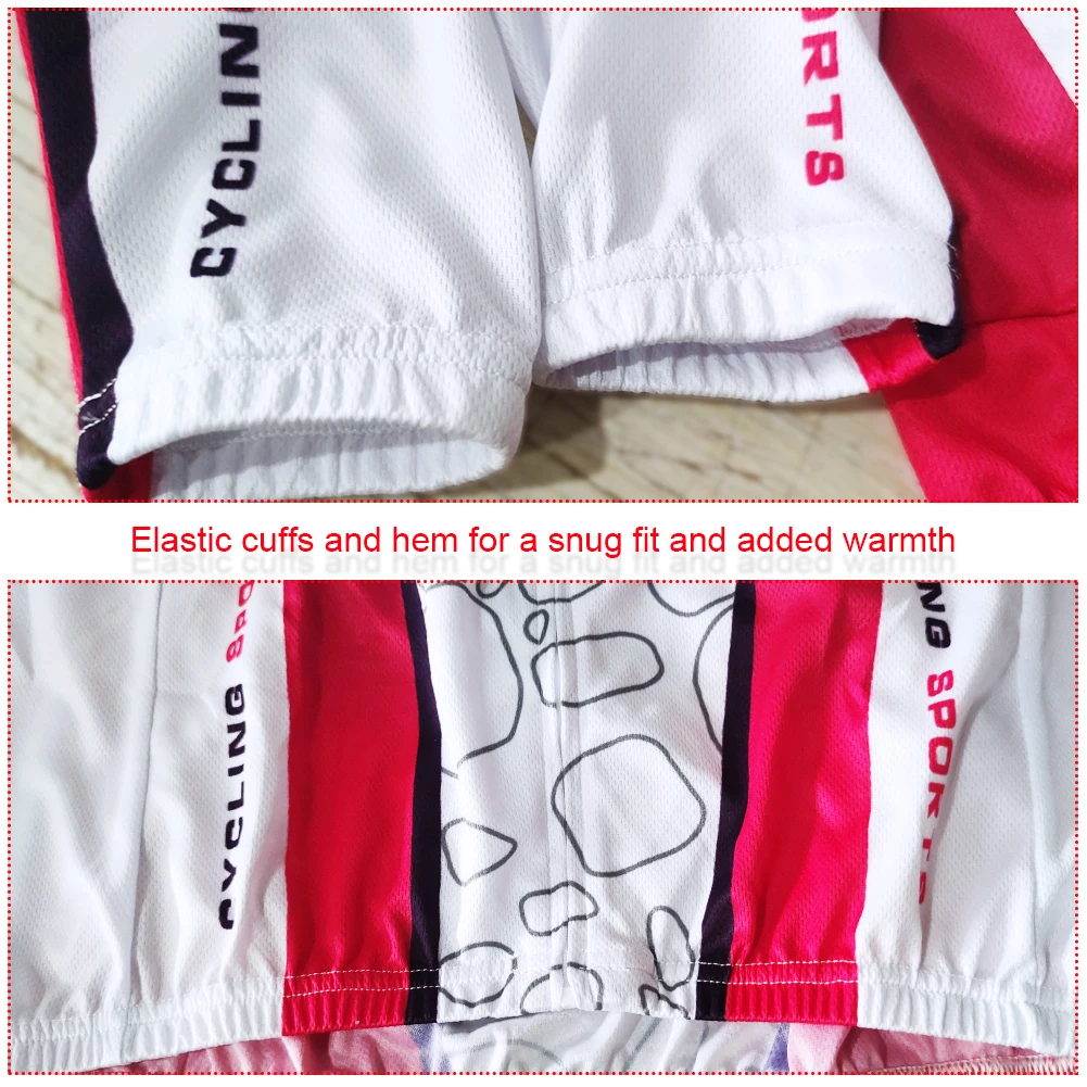 Conjunto de Jersey MTB de mujer manga larga Anti-UV con cremallera completa acolchado 3D