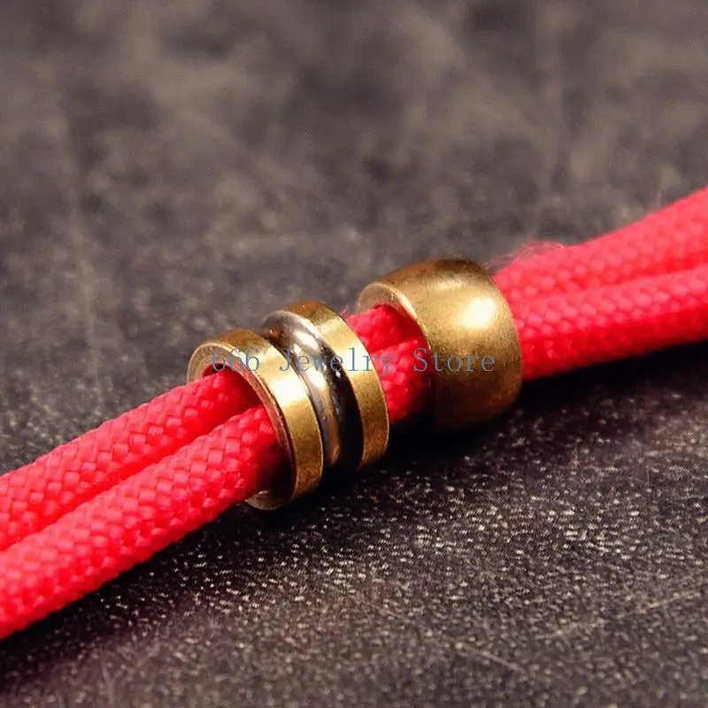 F2TD Outdoor Gear Paracord Rope Bracelet Clasp Charm Decorative Copper End Piece Survival Jewelry Accessory