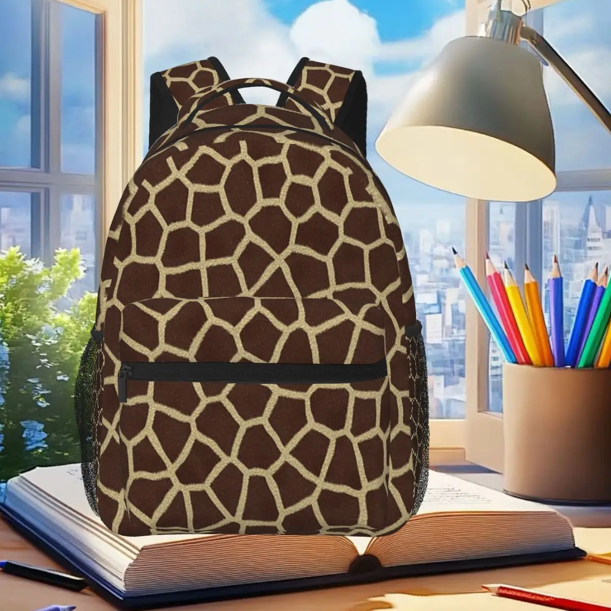 

Giraffe Print Cool African Animal Safari Gifts Student Backpack School Bag Travel Daypack for Men Women Bookbag Shoulder Bags