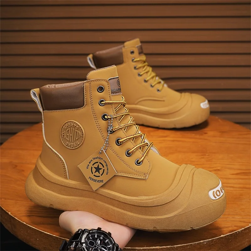 Shorts Ankle Boots Fashionable and Comfortable High Top Man Sports Shoes 2025 Autumn New Men Casual Footwear Trendy Male Sneaker