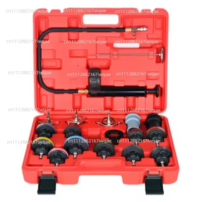 18-Piece Water Tank Leak Detector, Automobile Cooling System Tester, Auto Repair Pressure Gauge